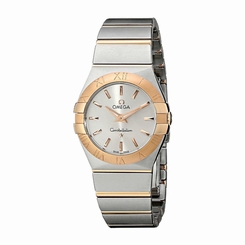 OMEGA WOMEN'S CONSTELLATION 27MM STEEL CASE QUARTZ WATCH 123.20.27.60.02.001