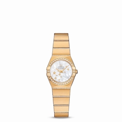 OMEGA WOMEN'S CONSTELLATION DIAMOND 24MM QUARTZ WATCH 123.55.24.60.05.002