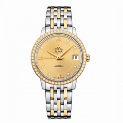 OMEGA WOMEN'S DE VILLE STEEL BRACELET AUTOMATIC WATCH 424.25.33.20.58.001