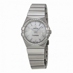 OMEGA WOMEN'S CONSTELLATION 27MM STEEL CASE QUARTZ WATCH 123.15.27.60.05.001