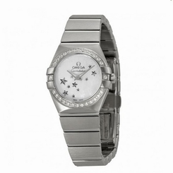 OMEGA WOMEN'S CONSTELLATION 24MM STEEL CASE QUARTZ WATCH 123.15.24.60.05.003