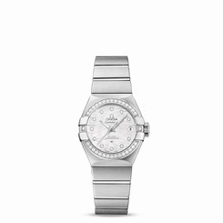 OMEGA WOMEN'S CONSTELLATION DIAMOND 27MM AUTOMATIC WATCH 123.15.27.20.55.002