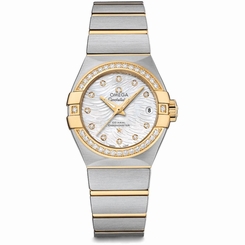 OMEGA WOMEN'S CONSTELLATION DIAMOND 27MM AUTOMATIC WATCH 123.25.27.20.55.007