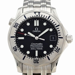 Pre-Owned OMEGA Seamaster Pro Divers SS Black Dial Men's Wristwatch 2250.50, MR