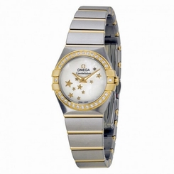 OMEGA WOMEN'S CONSTELLATION 24MM STEEL CASE QUARTZ WATCH 123.25.24.60.05.001