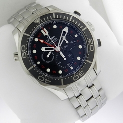 Omega Seamaster Diver 212.30.44.52.01.001 300m Co-Axial GMT 44mm NEW Ret: $7,100 7612586244940
