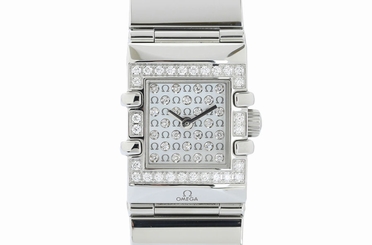 Pre-Owned Omega Constellation Carre SS Silver Dial Women's Wristwatch 1539.77,MR