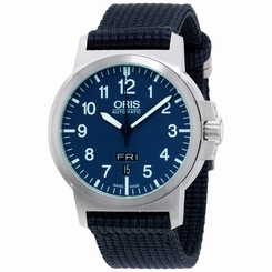 Oris Blue Dial Blue Fabric Strap Men's Watch 73576414165TSNVY