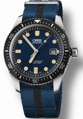 NEW ORIS HERITAGE DIVERS SIXTY-FIVE 42MM BLACK AND BLUE NATO STRAP 733 7720 4055