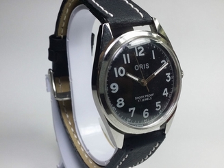 VINTAGE ORIS 17JEWELS HAND-WINDING SWISS MOVEMENT ANALOG DIAL WRIST WATCH.