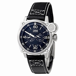 Fake AAA Oris 01-749-76324194SETLS Mens Black Dial Automatic Watch with Leather Strap Watch