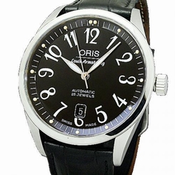 Pre-Owned Oris Louis Armstrong LTD SS/Leather Men's Auto Watch 633.7504 500, MR