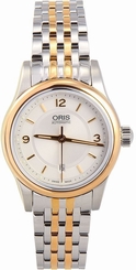 Oris Silver Dial Two Tone Stainless Steel Ladies Watch 56176504331MB 5709868385490
