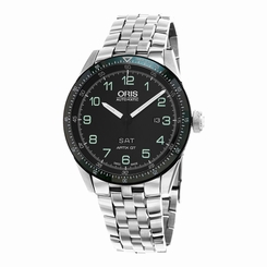 Oris Calobra GT Limited Edition Automatic Black Dial Black Leather Men's Watch