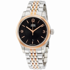 Oris Classic Black Dial Two-Tone Steel Men's Watch 73375944334MB 5709868385636