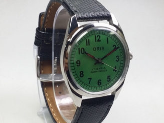 VINTAGE ORIS 17J HAND-WINDING SWISS MADE MOVEMENT MEN'S ANALOG DIAL WRIST WATCH