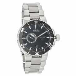 Oris Aquis Small Second Mens Black Dial Swiss Automatic Watch 74376647154MB