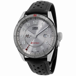 Oris Artix Automatic Silver Dial Black Leather Strap Men's Watch 74777014461LS