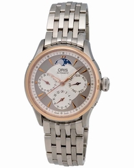 Oris Artelier Two-Tone Day/Date Automatic Ladies Watch - 01 581 7606 6351