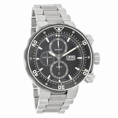 Oris Pro Divers Mens Black Dial Swiss Automatic Chronograph Watch 77476837154MB