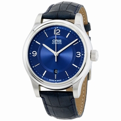 Oris Automatic Blue Dial Leather Strap Men's Watch 73375944035LS