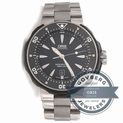 Oris Pro Diver 733 7646 7154MB Auto 49mm Titanium Mens Bracelet Watch Date