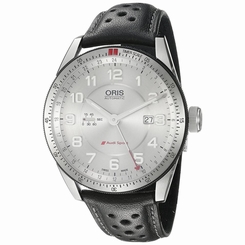ORIS MEN'S 44MM BLACK CALFSKIN BAND STEEL CASE AUTOMATIC WATCH 74777014461LS