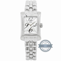 Oris Miles Rectangular 561 7621 4961 MB Auto Steel Diamond Ladies Bracelet Watch