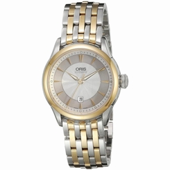 ORIS WOMEN'S 31MM TWO TONE STEEL BRACELET & CASE AUTOMATIC WATCH 56176044351MB