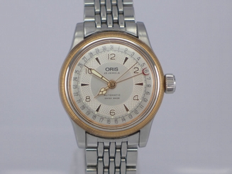 35mm BIG Swiss Oris Big Crown Pointer Date Gold/SS auto bracelet dressing watch
