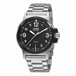 Oris 73576414364MB Mens Black Dial Analog Automatic Watch