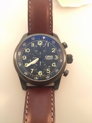  New Oris Big Crown Timer Chronograph 675.7648.4234 Black Dial Men's Watch,
