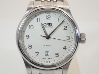 Pre-owned ORIS 01 733 7594 4091 Classic Date SS x Automatic 50M Men's Watch,AS