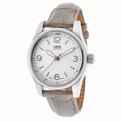  Oris Big Crown 0173376494031-0751903 Mens Silver Dial Watch with Leather Strap