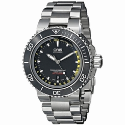 Oris Men's 73376754154 Aquis Analog Display Swiss Automatic Silver Watch