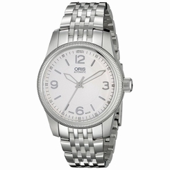 Oris 01-733-7649-4031-MB Mens White Dial Automatic Watch