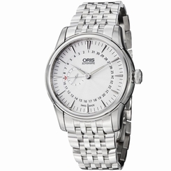 Oris Artelier Small Second Pointer Date Automatic Silver Dial Mens Watch 744-766