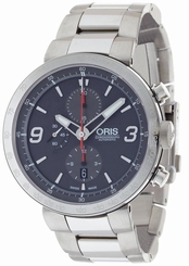 New ORIS TT1 Chronograph Gray Dial Men's Automatic Wristwatch 674 7659 4163M,MR
