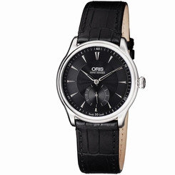 ORIS ARTELIER 39675804054LS GENTS BLACK CALFSKIN 40MM STAINLESS STEEL CASE WATCH