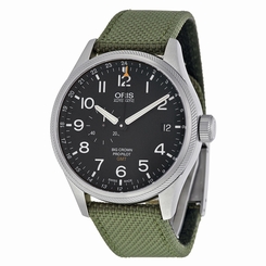 Oris Big Crown Pro Pilot Automatic Black Dial Textile Strap Mens Watch