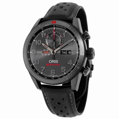 Oris Artix GT Audi Sport Chronograph Black Dial Black Leather Watch