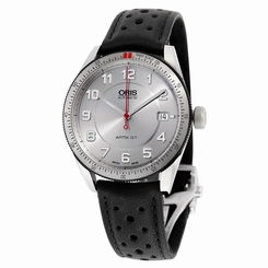 Oris Atrix GT Date Silver Dial Black Leather Mens Watch 01 733 7671 4461-07 5