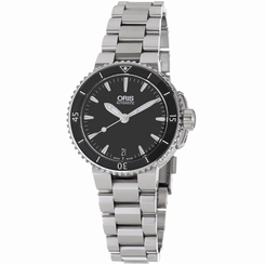 ORIS WOMEN'S AQUIS 36MM STEEL BRACELET & CASE AUTOMATIC WATCH 73376524154MB