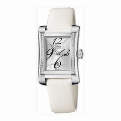 ORIS WOMEN'S WHITE LEATHER BAND STEEL CASE AUTOMATIC WATCH 56176214961LS
