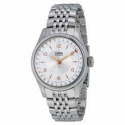 Oris Big Crown Original Pointer Date Silver Guilloche Dial Stainless Steel Mens