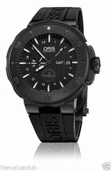 BRAND NEW Oris ProDiver Force Recon GMT Black Watch 01 747 7715 7754-Set
