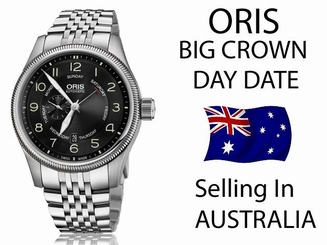 Oris BIG CROWN 44m ,Pointer DAY. DATE, Small seconds  RRP $2750 FULL Steel band