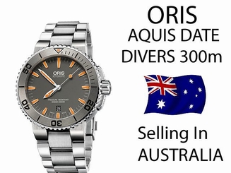 Oris AQUIS DATE 300 meters MENS 43mm DIVERS WATCH .RRP $2200 SELLING in AUST