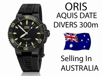 Oris AQUIS DATE MENS Steel rubber strapDIVERS WATCH RRP $2400 SELLING in AUST