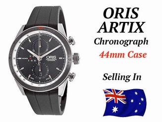 Oris Artix GT 44m Chronograph RUBBER Band deployment . RRP $3999 SELLING in AUST